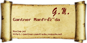 Gantner Manfréda névjegykártya